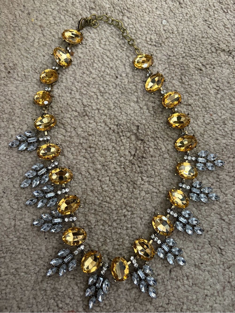NWOT Aratta Silent Journey- Gold-Tone Topaz Crystal Statement Necklace - Picture 13 of 16